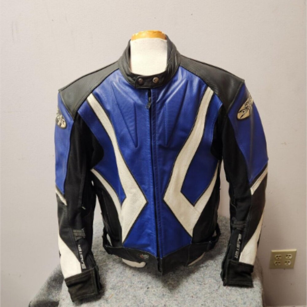 Joe Rockett Women's Cleo Motorcycle Multi-Color Leather Armored Jacket Size-L